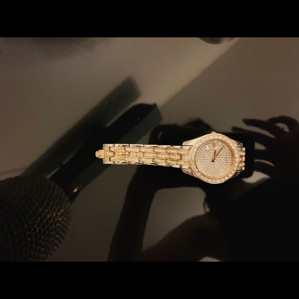 Stainless Steel Mineral Crystal Watch